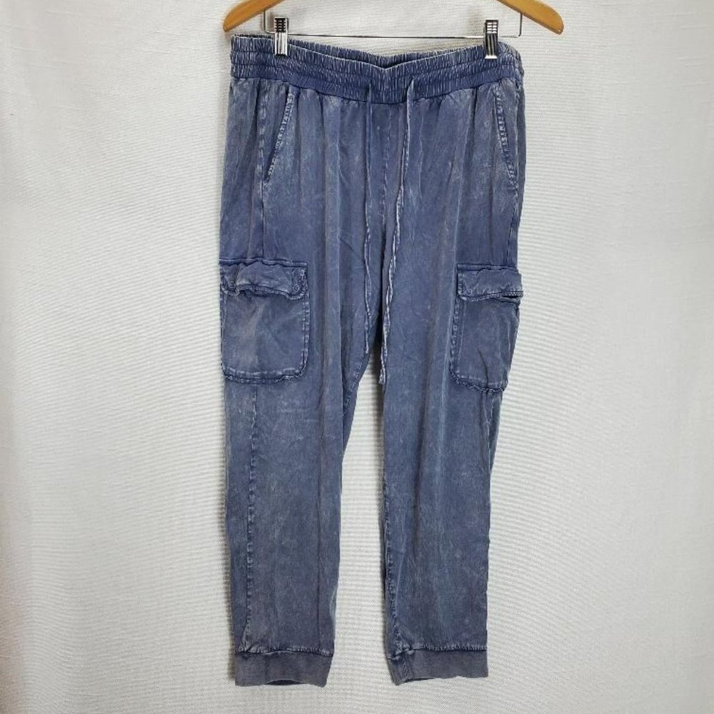 Torrid Jogger Pants Womens 1x Stretch Challis Midrise Cargo Acid Wash Relaxed - Picture 2 of 8